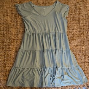 SO Women's Light Green Tiered Top